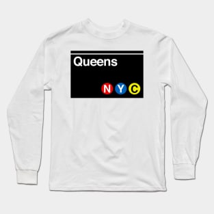 Queens Subway Sign Long Sleeve T-Shirt